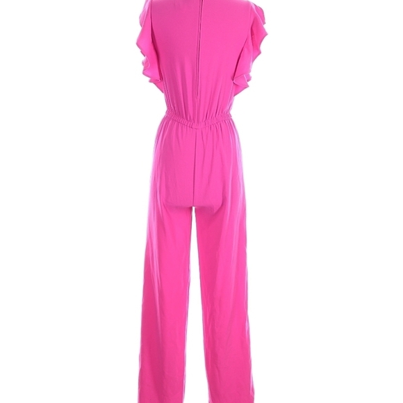 Lilly Pulitzer Vibrant Pink Ruffle Jumpsuit - Picture 2 of 3